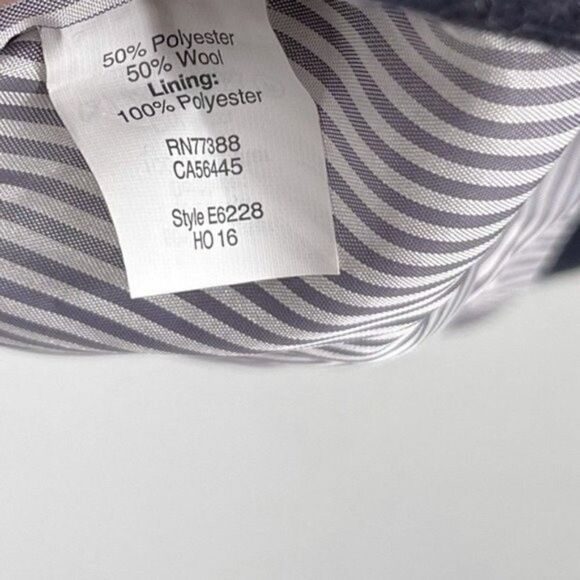 JCrew Womens navy blue wool coat size 4 medium length - Picture 6 of 7